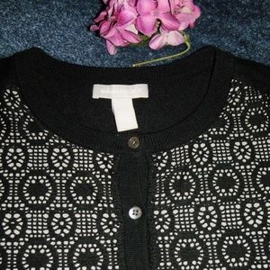 Banana Republic knit lace Wool blend cardigan M